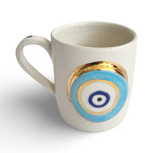 Load image into Gallery viewer, Hand painted Evil Eye Nazar Espresso Cups Mugs
