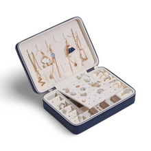 Load image into Gallery viewer, Navy Blue Rectangular Jewelery Box
