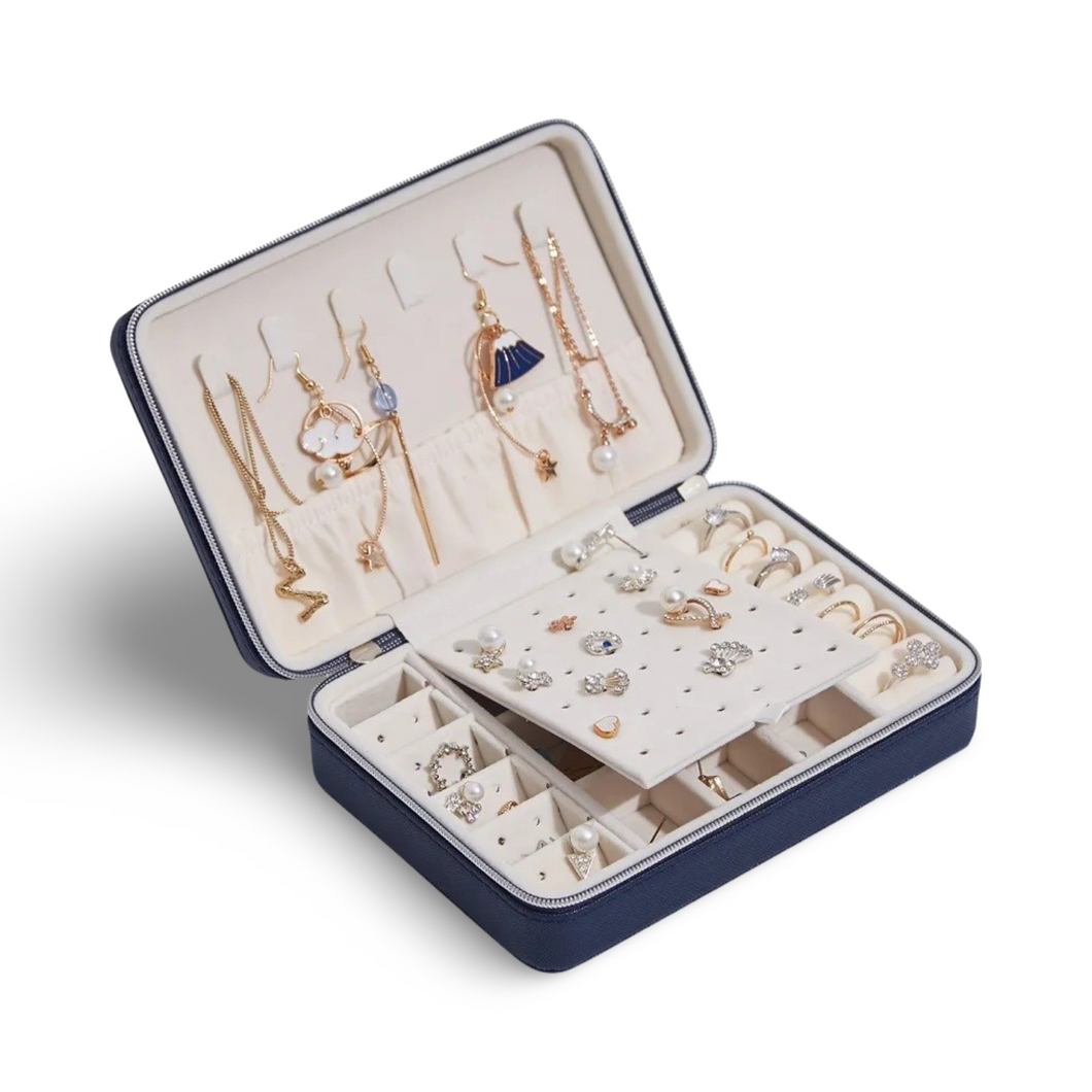 Navy Blue Rectangular Jewelery Box