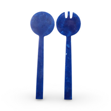 Load image into Gallery viewer, Blue Resin Salad Servers
