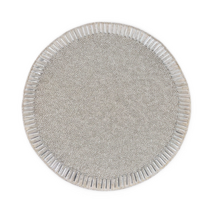 Silver  Beaded Round Placemat