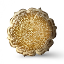 Load image into Gallery viewer, Antique Finish Gold Lotus Trays 
