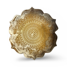 Load image into Gallery viewer, Antique Finish Gold Lotus Trays 
