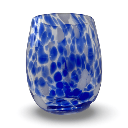 Casa Duniya Blown Glass Water Glasses Blue Bianca Water Glass