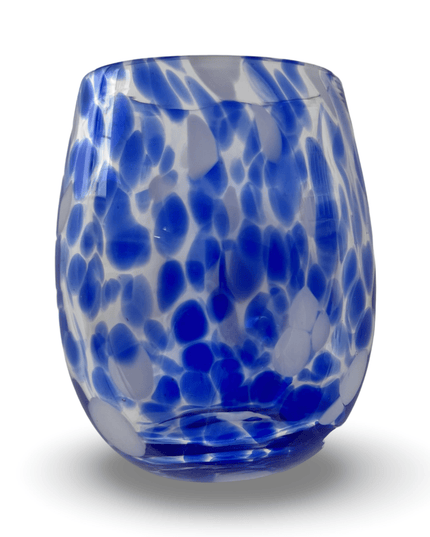 Blue Blown Glass Water Glass Tumbler Cup