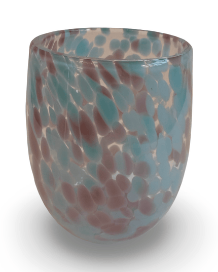 Casa Duniya Blown Glass Water Glasses Pink/Light Blue Bianca Water Glass