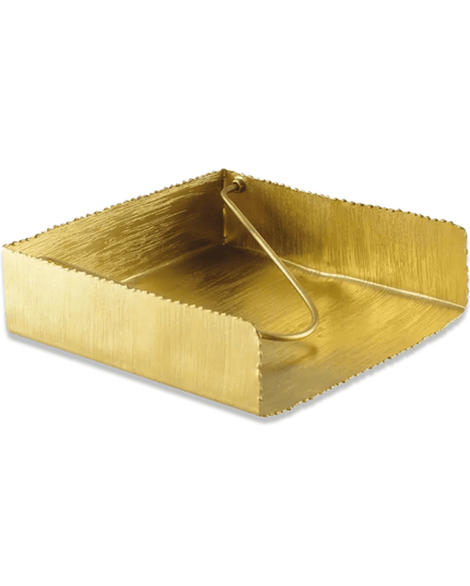 Satin Gold Flat Napkin Tissue Holder