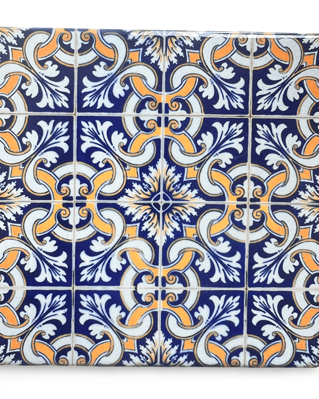Blue White Mosaic Tile Portuguese Coaster