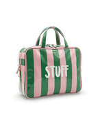 Pink/Green, white embroidery / Stuff