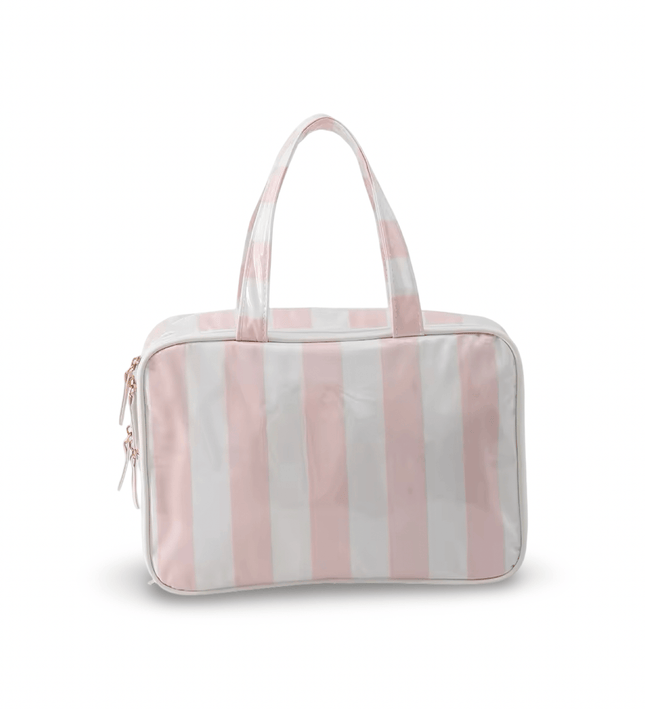 Casa Duniya Waterproof Striped Travel Pouch Interior Compartments Olivia Travel Case