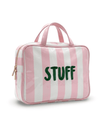White/Pink, green embroidery / Stuff