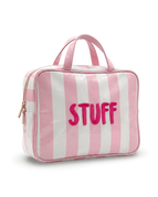White/Pink, hot pink embroidery / Stuff
