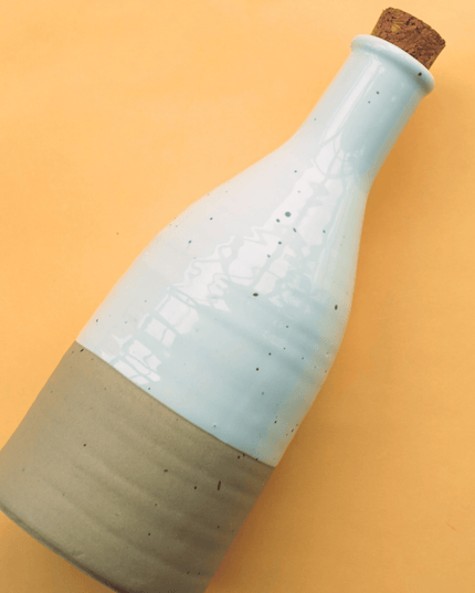 Casa Duniya White Ceramic Oil Bottle Bud Vase Detail Yahi Ceramic Bottle