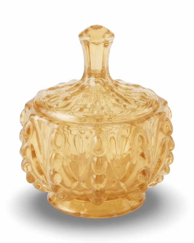 Roshni blown glass candle holder in gold and silver