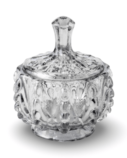 Roshni blown glass candle holder in gold and silver