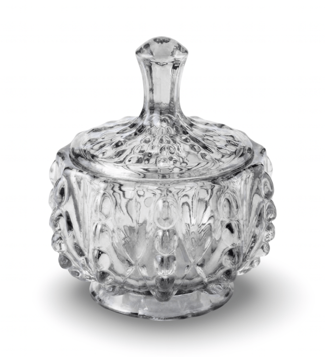 Roshni blown glass candle holder in gold and silver