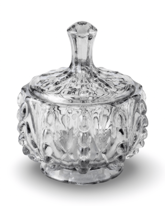 Roshni blown glass candle holder in gold and silver