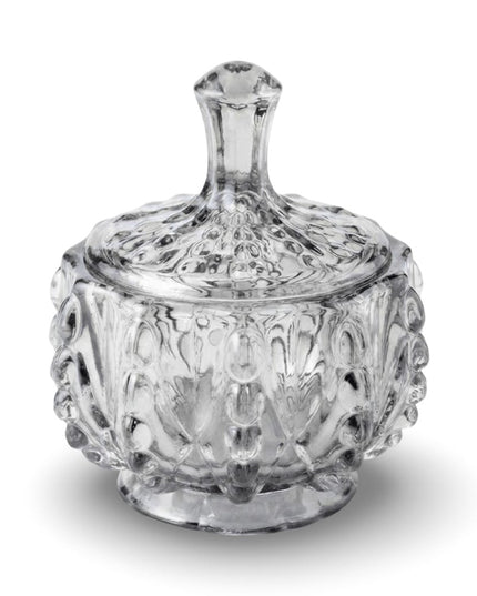 Casa Duniya Blown Glass Candle Holder Silver Roshni Candle Holder