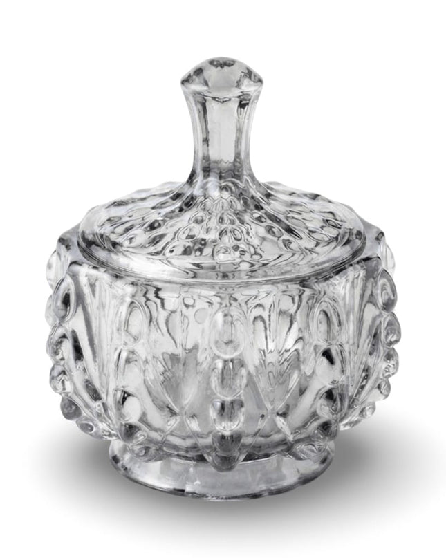 Casa Duniya Blown Glass Candle Holder Silver Roshni Candle Holder