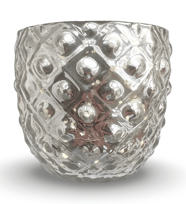 Casa Duniya Silver Glass Tealight Votive Holder Gauri Candle Holder