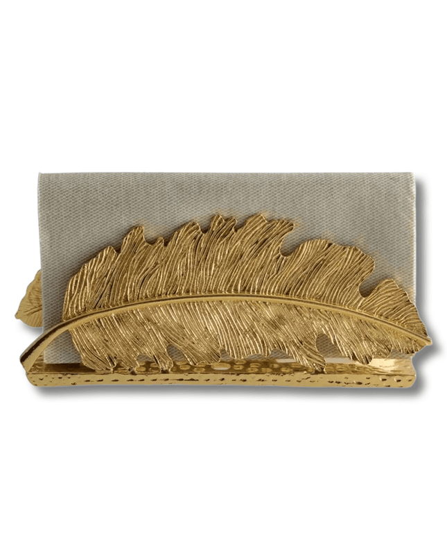 Gold Leaf Shaped Decorative Napkin Holder