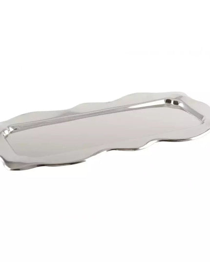 Silver Wavy Border Cake Tray Plate