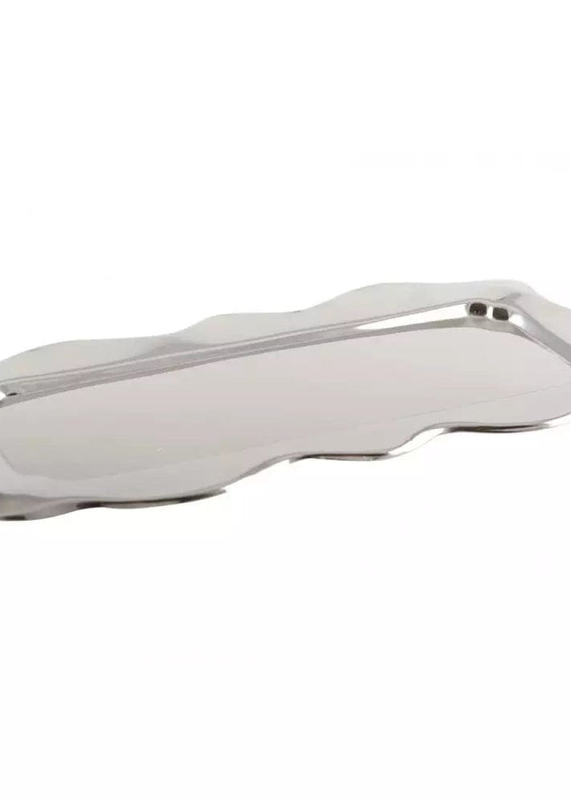 Silver Wavy Border Cake Tray Plate