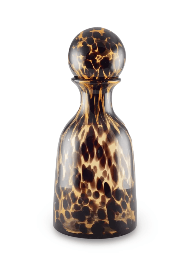 Leopard Patterned Bottle Carafe With Glass Stopper
