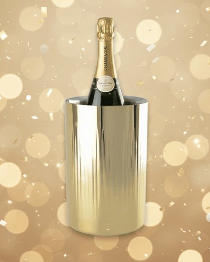 Casa Duniya Double-Walled Gold Wine Cooler Ruva Wine Cooler