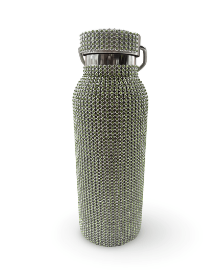 Rhinestone Green Water Bottle