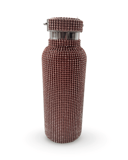 Rhinestone Rose Gold Water Bottle