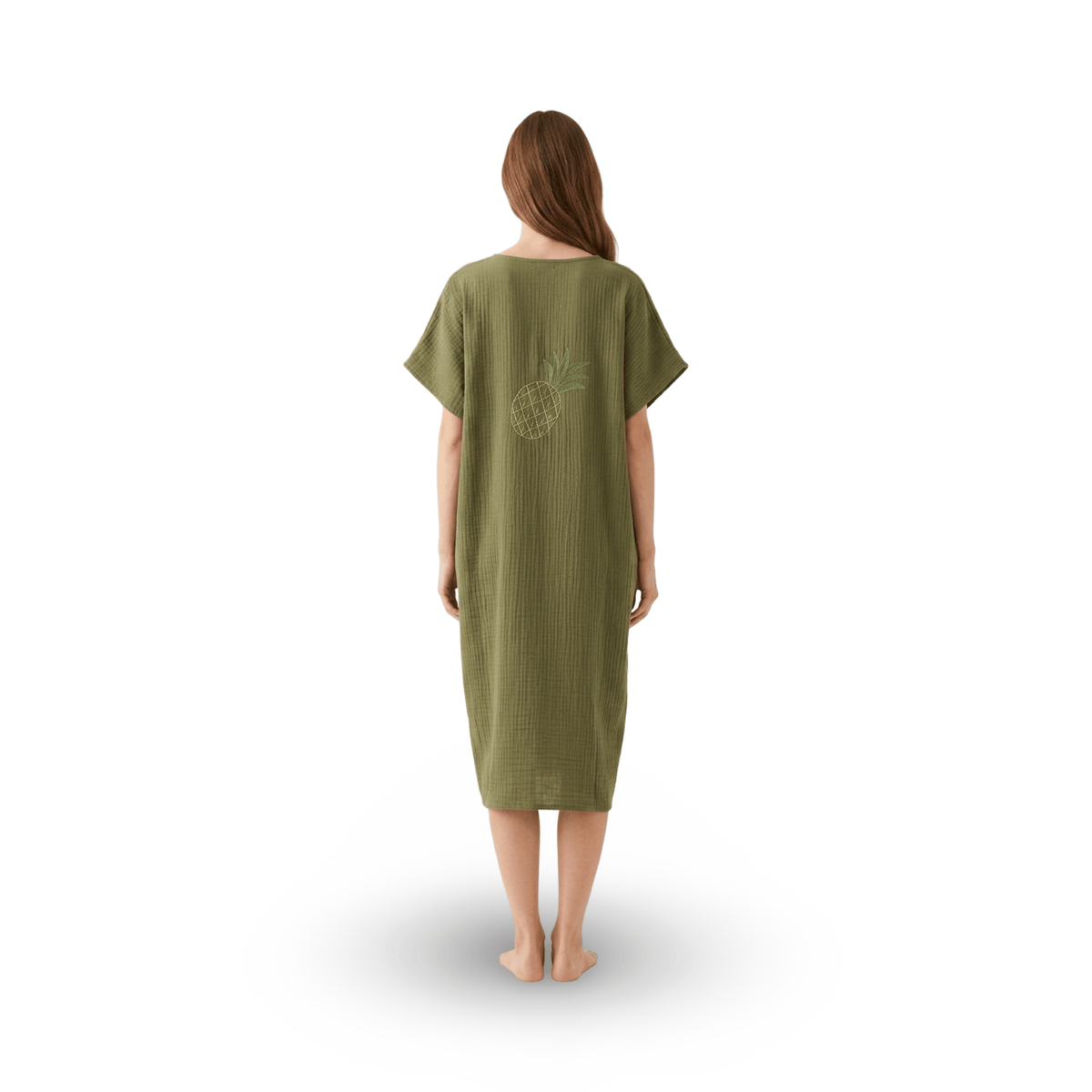 Olive Green Soleil Dress | Embroidered Cover-Up HK