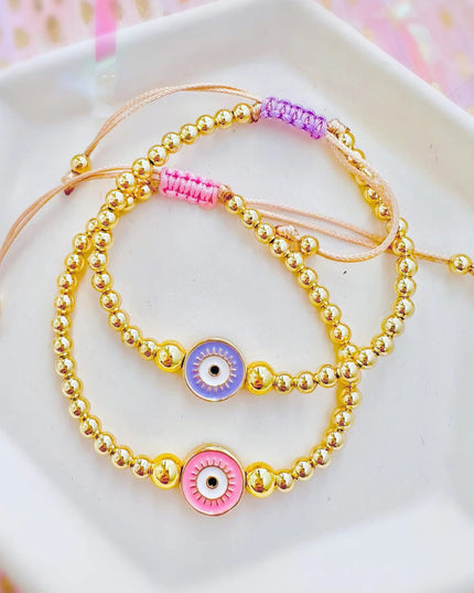 Casa Duniya Evil Eye Beaded Adjustable Bracelets Aura Eye Bracelets