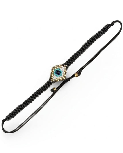 Casa Duniya Evil Eye Beaded Adjustable Bracelets Blue Celestial Eye Rakhi