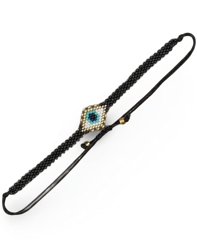 Casa Duniya Evil Eye Beaded Adjustable Bracelets Blue Celestial Eye Rakhi
