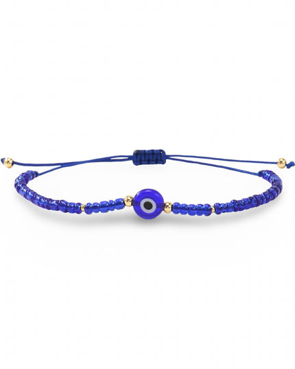 Casa Duniya Evil Eye Beaded Adjustable Bracelets Blue Good Vibes Only Rakhi