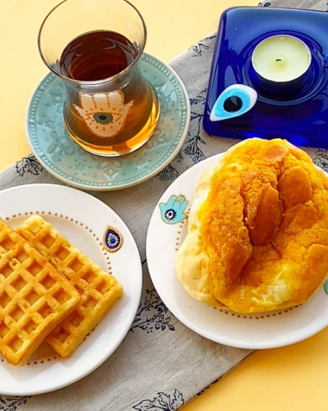 Casa Duniya Evil Eye Candle Holder Blue Nazar Candle Holder