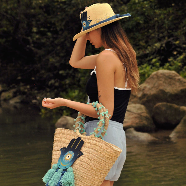 Paphos Beach Bag Hat Set Stylish Summer Accessories Casa Duniya