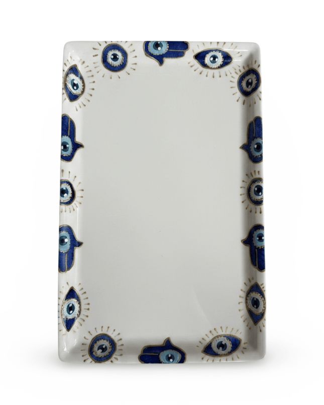 Casa Duniya Evil Eye Serving Platter Karima Rectangular Serving Platter