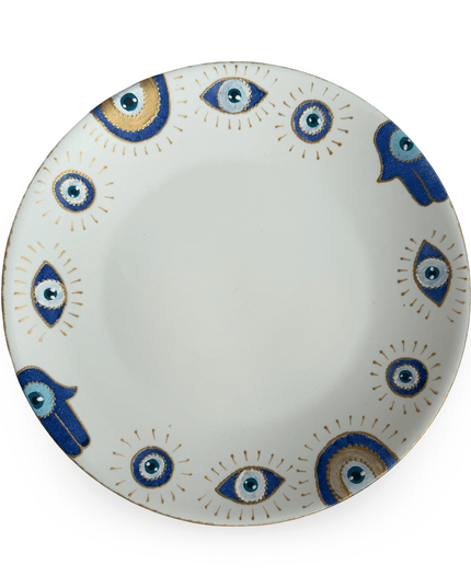 Casa Duniya Evil Eye Serving Platter Karima Round Serving Platter