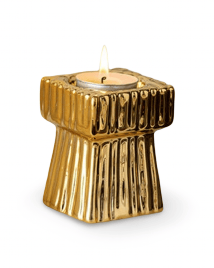 Gold Minar Candle Holder
