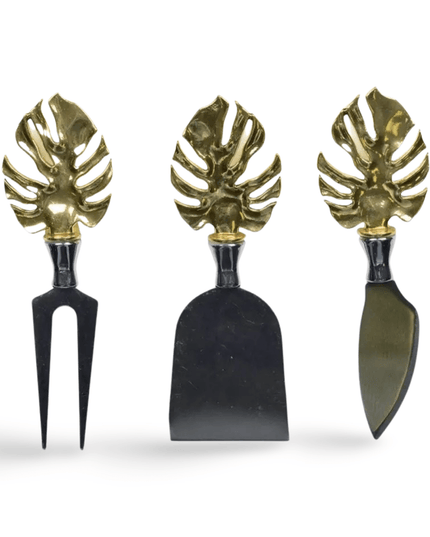 Golden Palm Cheese Knives set of 3