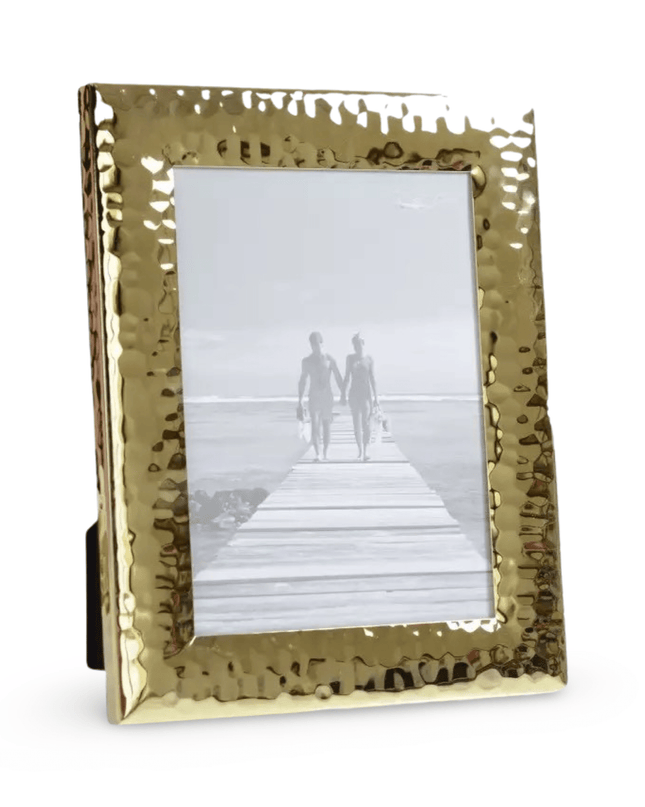 Hammered Metal Gold Photo Frame