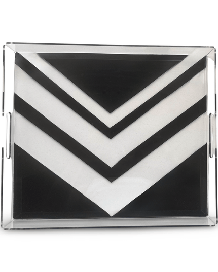 Black Acrylic Geometric Acrylic Tray