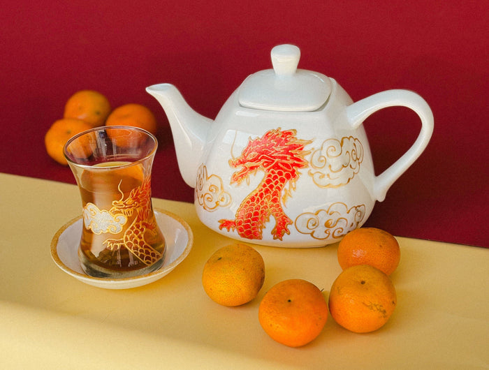 Casa Duniya Hand-Painted Ceramic Teapot Lina Teapot