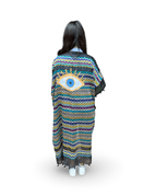 Black Multicolored with Evil Eye