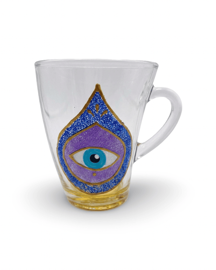 Jewel Evil Eye & Hamsa Mugs (set of 2)