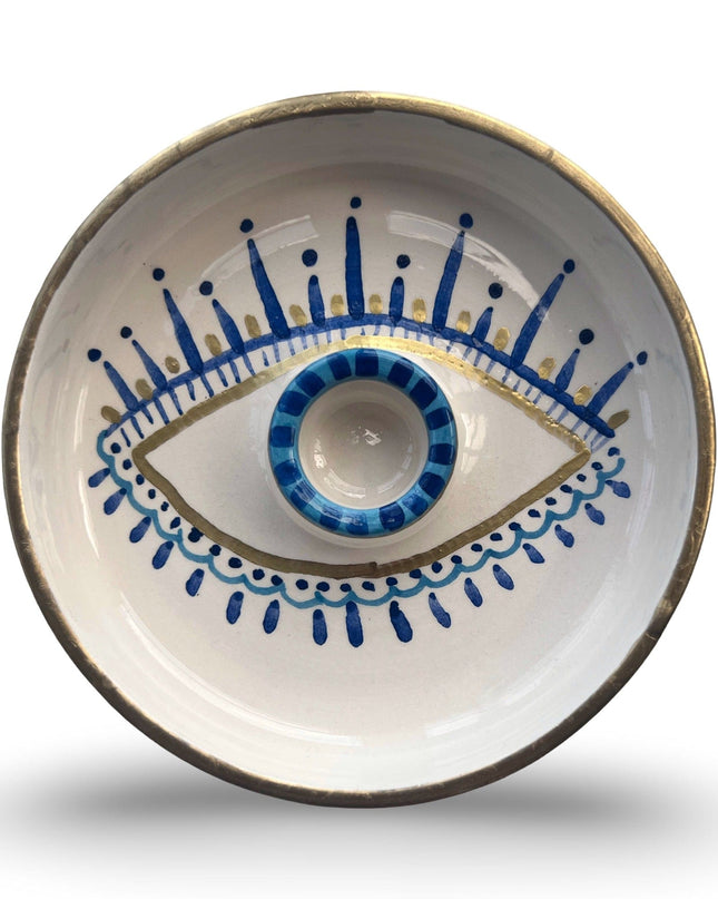 Hand-Painted Evil Eye Palo Santo Holder