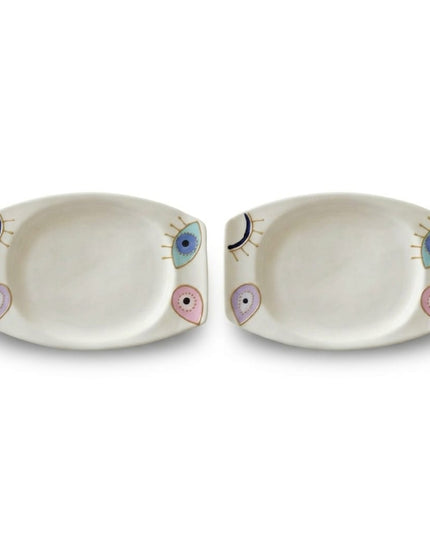 Rangeela Evil Eye Appetizer Plates (set of 2)