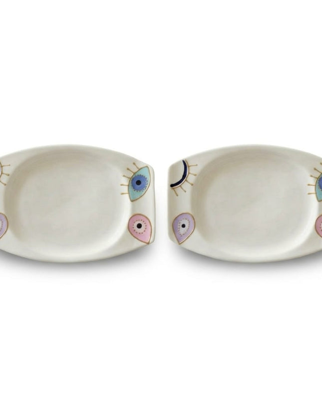Rangeela Evil Eye Appetizer Plates (set of 2)